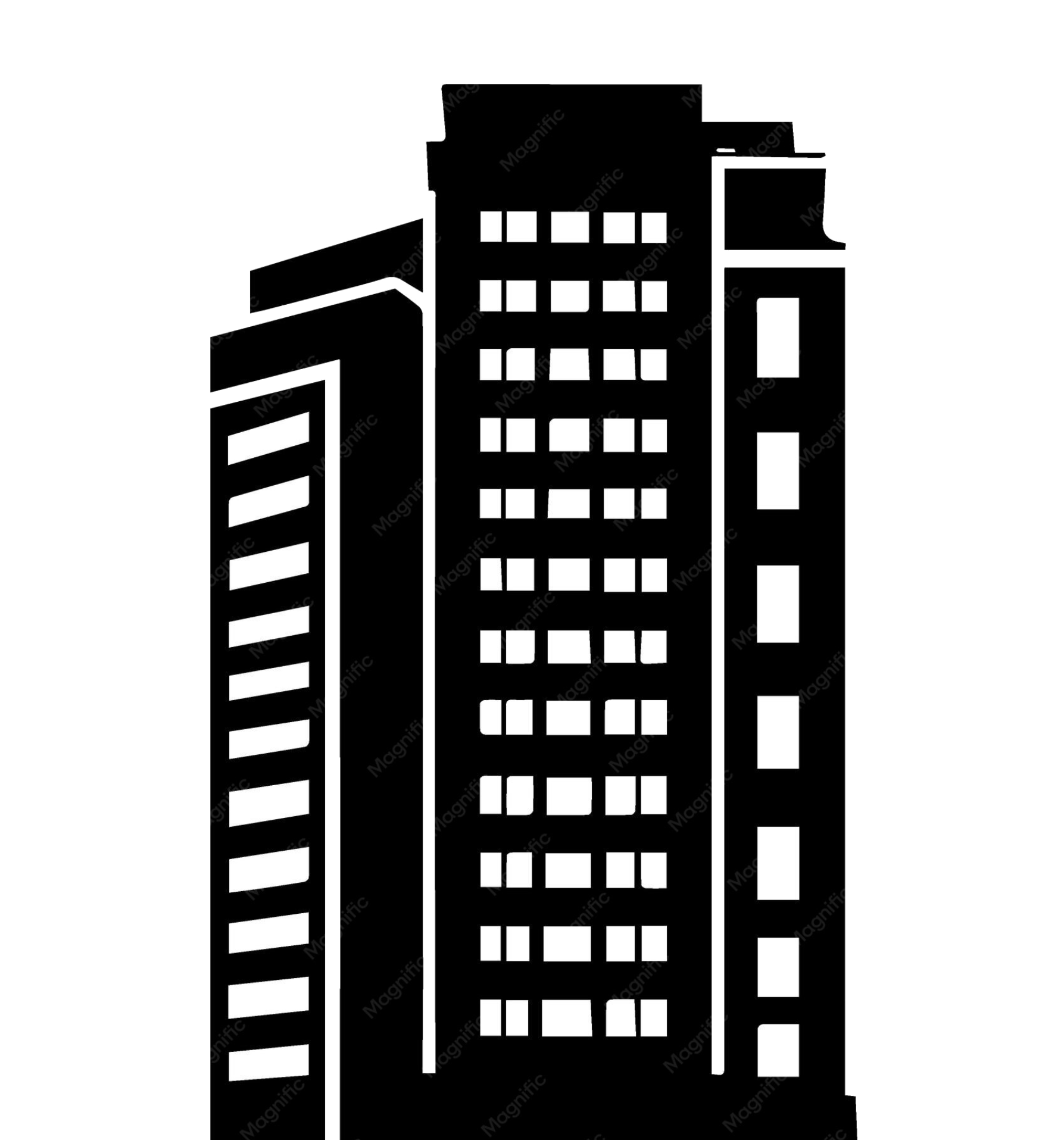 Service centre building illustration